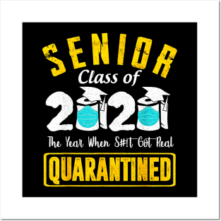 Senior Class of 2020 Quarantine Graduation Toilet Paper T-Shirt Posters and Art